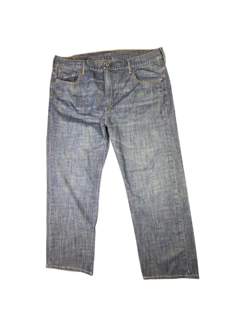 Levis 569 Jeans Mens 42x32 Blue Denim Crosstown Wash Relaxed Straight Y2K Grunge